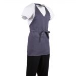 Whites V Neck Service Apron Charcoal - Image 5