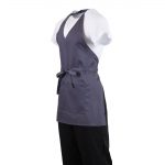 Whites V Neck Service Apron Charcoal - Image 6
