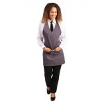 Whites V Neck Service Apron Charcoal - Image 12