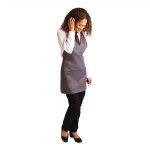 Whites V Neck Service Apron Charcoal - Image 13