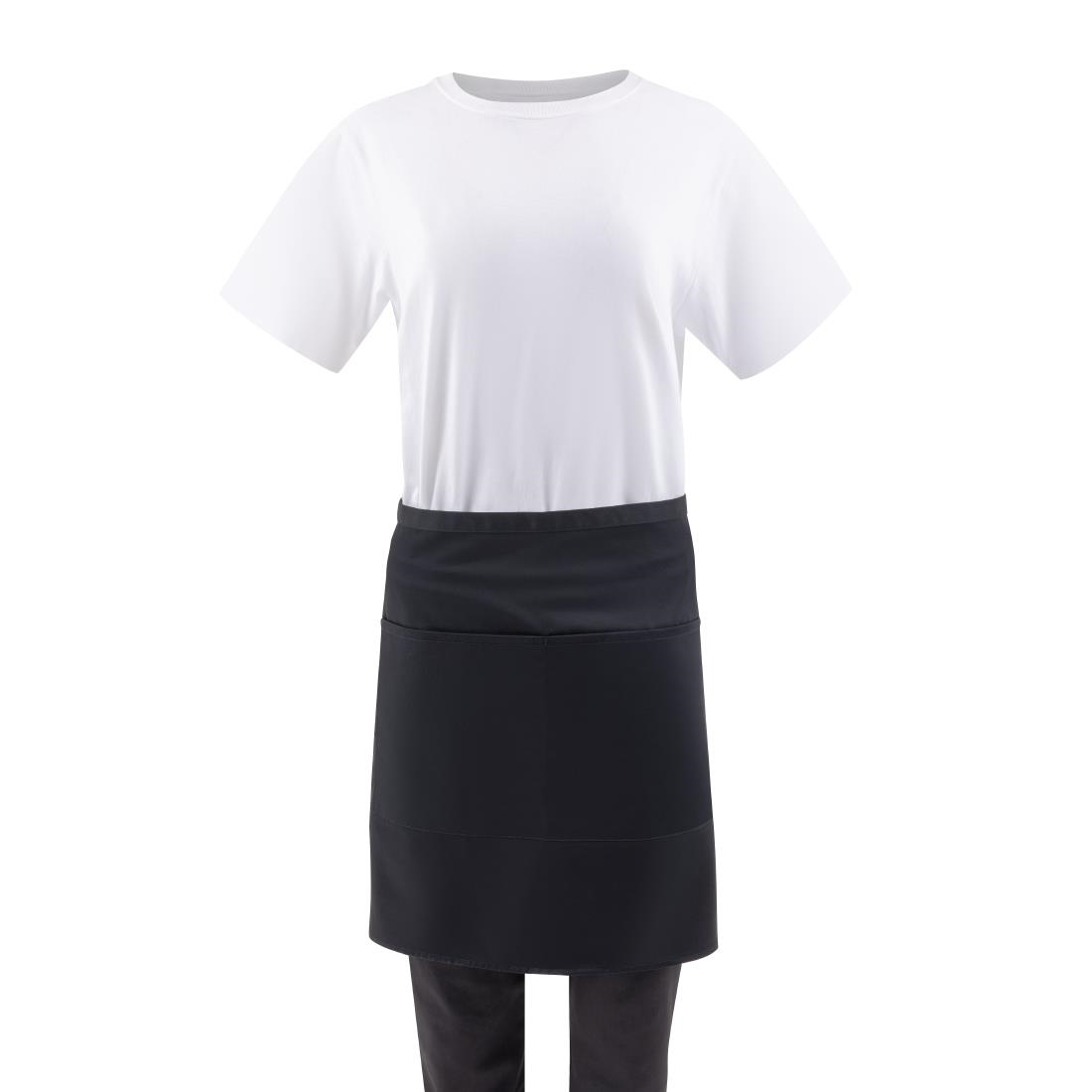 b660_upd25-12670.jpg Chef Works Half Bistro Apron Black - Image 1