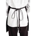 Chef Works Two Patch Pocket Bib Apron Black - Image 2
