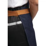 Southside Bistro Apron Denim-Blue With Tan Ties - Image 3