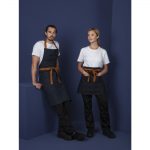 Southside Bistro Apron Denim-Blue With Tan Ties - Image 8