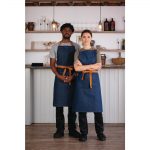 Southside Bistro Apron Denim-Blue With Tan Ties - Image 14