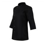 Whites Ladies Fitted Chef Jacket Black Size L - Image 2