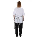 Whites Butchers Stripe Bib Apron Grey/White - Image 2