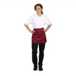 Whites Short Bistro Apron Burgundy - Image 3