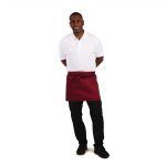 Whites Short Bistro Apron Burgundy - Image 13