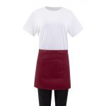 Whites Short Bistro Apron Burgundy