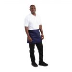 Whites Short Bistro Apron Navy Blue - Image 2