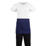 Whites Short Bistro Apron Navy Blue - Image 10