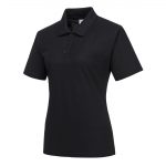 Ladies Polo Shirt Black L - Image 8