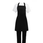Nisbets Essentials Bib Aprons Polycotton Black (2 pack)