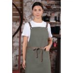 Southside Cotton Canvas Bib Apron Khaki - Image 6