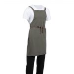 Southside Cotton Canvas Bib Apron Khaki - Image 9