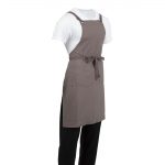 Southside Cotton Canvas Bib Apron Washed Grey - Image 6