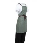 Southside Linen Blend Bib Apron Forest Green - Image 5