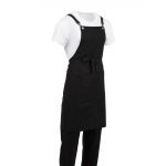 Southside Linen Blend Bib Apron Black - Image 5