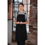 Southside Linen Blend Bib Apron Black - Image 6