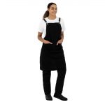 Southside Linen Blend Bib Apron Black - Image 10
