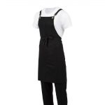 Southside Linen Blend Bib Apron Black - Image 12