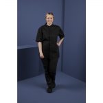 Southside Unisex Chef Jacket Band Collar Black M - Image 14