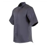 Southside Unisex Chef Jacket Band Collar Charcoal M - Image 5