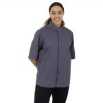 Southside Unisex Chef Jacket Band Collar Charcoal M - Image 11