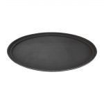 Olympia Kristallon Polypropylene Oval Non-Slip Tray Black 685mm - Image 2