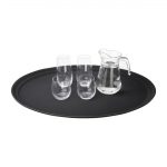 Olympia Kristallon Polypropylene Oval Non-Slip Tray Black 685mm - Image 7