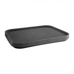 Olympia Kristallon Polypropylene Rectangular Non-Slip Tray Black 457mm - Image 2