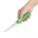 Hygiplas Serrated Vegetable Knife Green 10.5cm - Image 2
