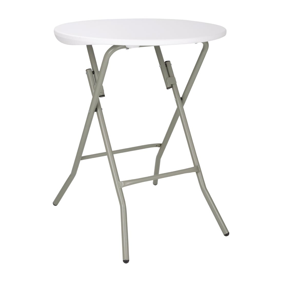 ca998_1.jpg Bolero Round Folding Table Granite White 600mm (Single) - Image 1