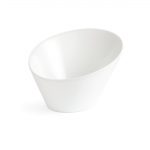 Olympia Whiteware Oval Sloping Bowls 154x133mm (4 Pack)