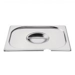 Vogue Stainless Steel 1/2 Gastronorm Notched Lid - Image 3