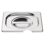 Vogue Stainless Steel 1/6 Gastronorm Notched Lid - Image 3