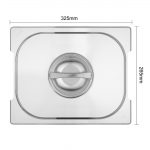 Vogue Stainless Steel 1/2 Gastronorm Handled Tray Lid - Image 5