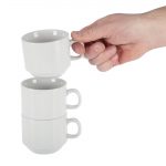 Olympia Whiteware Stacking Tea Cups 200ml (12 Pack) - Image 8