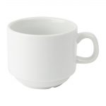 Olympia Whiteware Stacking Tea Cups 200ml (12 Pack) - Image 2