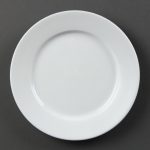 Olympia Whiteware Wide Rimmed Plates 202mm (12 Pack)