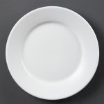 Olympia Whiteware Wide Rimmed Plates 230mm (12 Pack)