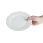 Olympia Whiteware Wide Rimmed Plates 230mm (12 Pack) - Image 6