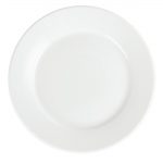 Olympia Whiteware Wide Rimmed Plates 250mm (12 Pack) - Image 2