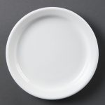 Olympia Whiteware Narrow Rimmed Plates 180mm (12 Pack)