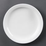 Olympia Whiteware Narrow Rimmed Plates 202mm (12 Pack)