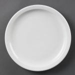Olympia Whiteware Narrow Rimmed Plates 230mm (12 Pack)