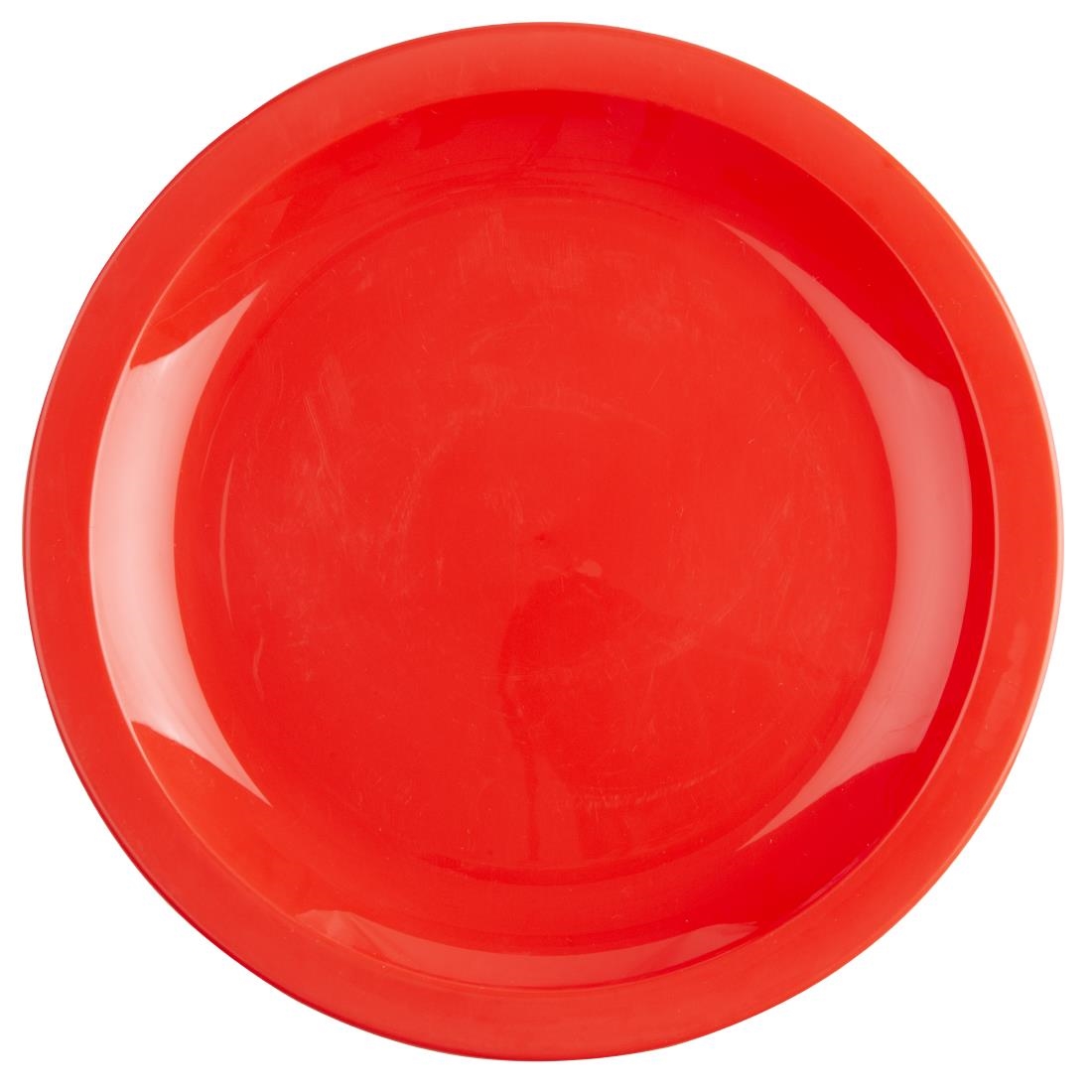 cb770_npi25-2.jpg Olympia Kristallon Polypropylene Plates Red 230mm (12 Pack) - Image 1