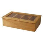 Olympia Hevea Wood Tea Box - Image 2