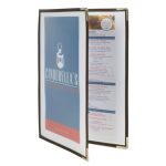 Securit Crystal Double Sided Menu Cover A4 Double (3 Pack) - Image 4